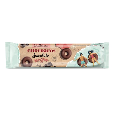 Roscos de galleta con chocolate negro chocoaros Galleteca de Dia 128 g-0