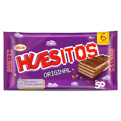 Barritas de barquillo recubierta de chocolate con leche Huesitos 120 g-0