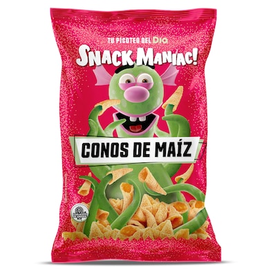 Conos de maíz sabor queso y bacon Dia Snack Maniac 100 g-0