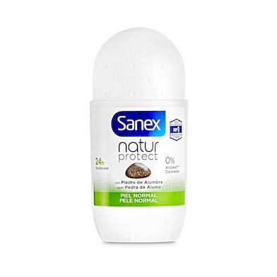 Desodorante roll-on natur protect piel normal Sanex 50 ml-0