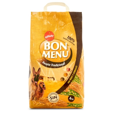 Alimento para perros receta tradicional Bon menu 4 Kg-0