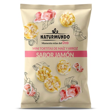 Mini tortitas de maíz y arroz sabor jamón Dia Naturmundo 75 g-0