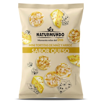 Mini tortitas de maíz y arroz sabor queso Dia Naturmundo 75 g-0
