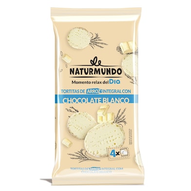 Tortitas de arroz integral con chocolate blanco Dia Naturmundo 130 g-0