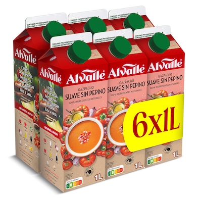Gazpacho suave Alvalle 6 x 1 L-0