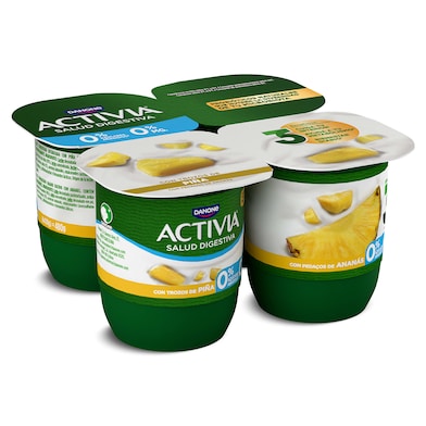 Bífidus con piña desnatado Activia 4 x 120 g-0