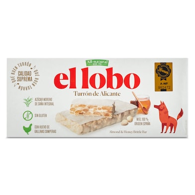 Turrón de Alicante El lobo 185 g-0 Turrón de Alicante El lobo 185 g-0