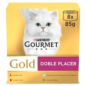 Alimento para gatos doble sabor Gourmet 8 x 85 g