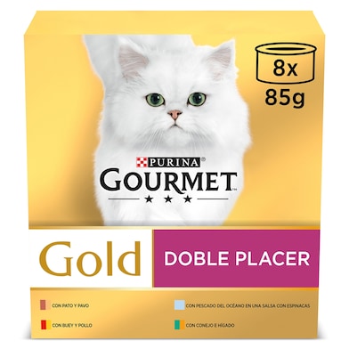 Alimento para gatos doble sabor Gourmet 8 x 85 g-0