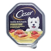 Alimento húmedo para perros selección de la huerta con pollo Cesar 150 g