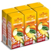 Bebida de fruta y leche tropical Dia Saborfera 6 x 200 ml