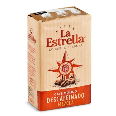 Café molido mezcla descafeinado La Estrella 250 g-0