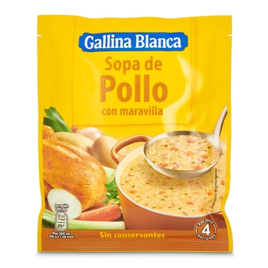Sopa de pollo con maravilla Gallina Blanca 85 g-0