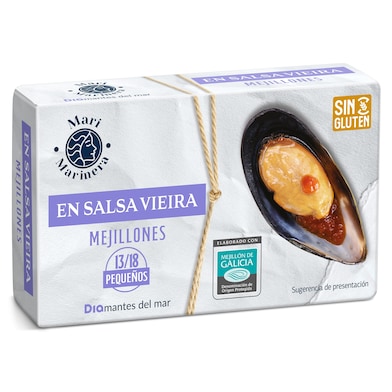 Mejillones en salsa vieira 13/18 piezas Dia Mari Marinera 69 g-0