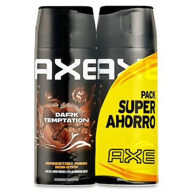 Desodorante dark temptation pack 2 Axe 300 ml-0