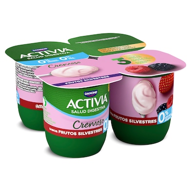 Bífidus desnatado sabor frutas silvestres Activia 4 x 115 g-0