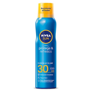 Protector solar invisible protege & refresca spf 30 Nivea 200 ml-0