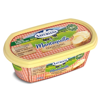Mantequilla con sal Asturiana 250 g-0