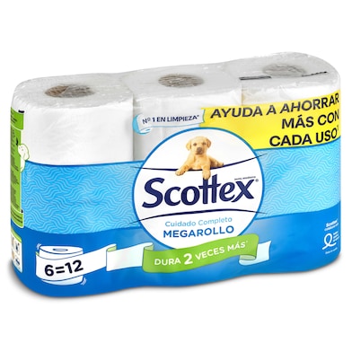 Papel higiénico megarrollo Scottex 6 unidades-0
