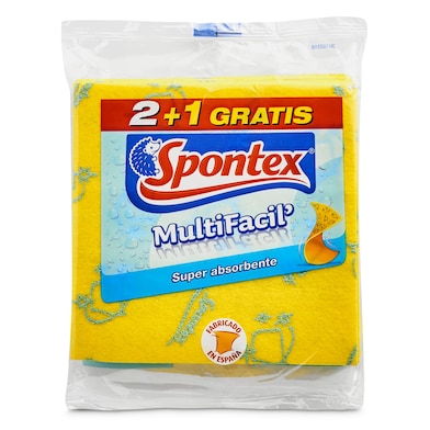Bayeta multifácil super absorbente Spontex 3 unidades-0
