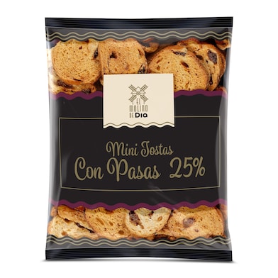 Mini tostas con pasas El Molino de Dia 110 g-0
