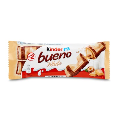 Barritas de chocolate blanco y avellanas Kinder Bueno 39 g-0