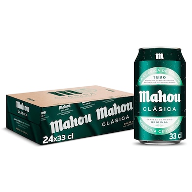 Cerveza clásica Mahou pack 24 x 33 cl-0
