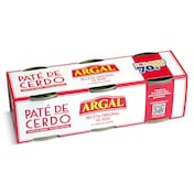 Paté de cerdo original Argal 3 x 83 g