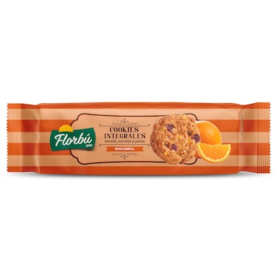 Galletas integrales con muesli, naranja y pasas Florbu bolsa 120 g-0