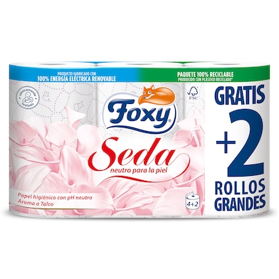 Papel higiénico seda Foxy 6 unidades-0
