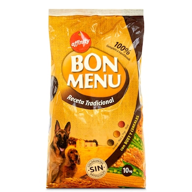 Alimento para perros receta tradicional Bon menu 10 Kg-0