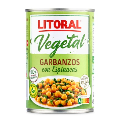 Garbanzos con espinacas Litoral 425 g-0