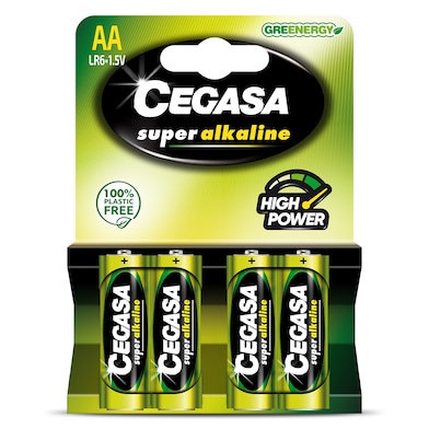 Pilas alcalinas AA Cegasa 4 unidades-0