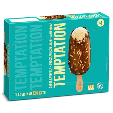 Helado bombón almendrado Dia Temptation 4 x 90 g-0