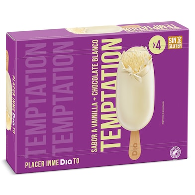 Helado bombón chocolate blanco Dia Temptation 4 x 84 g-0