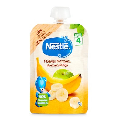 Alimento infantil con puré de manzana y plátano Nestlé 90 g-0