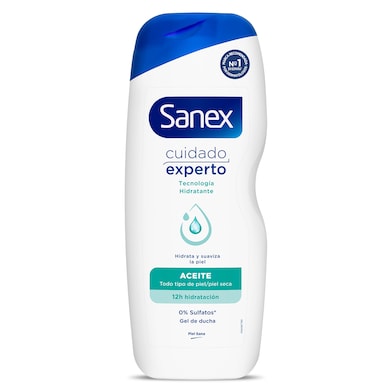Gel de ducha aceite piel normal y seca Sanex 600 ml-0