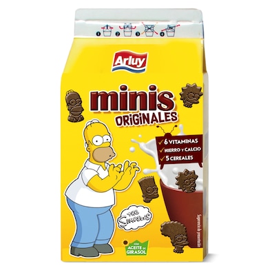 Mini galletas chocolateadas con vitaminas Simpsons Arluy 135 g-0