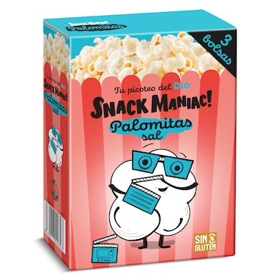 Palomitas con sal para microondas Dia Snack Maniac 270 g-0