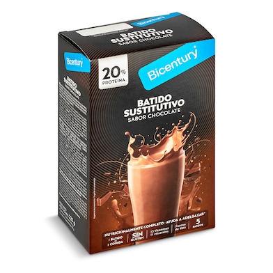Batido sustitutivo de chocolate Bicentury 5 unidades-0