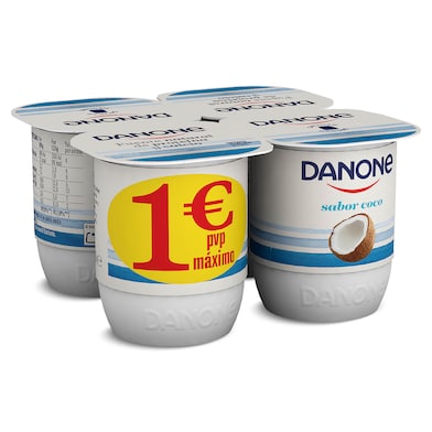 Yogur sabor coco Danone 4 x 125 g-0