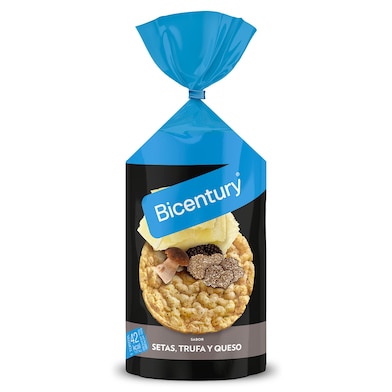 Tortitas de maíz sabor setas, trufa y queso Bicentury 124 g-0