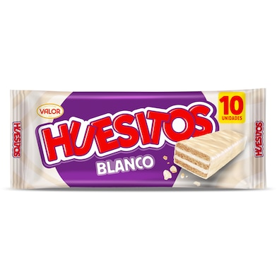 Barritas de barquillo recubierta de chocolate blanco Huesitos 200 g-0