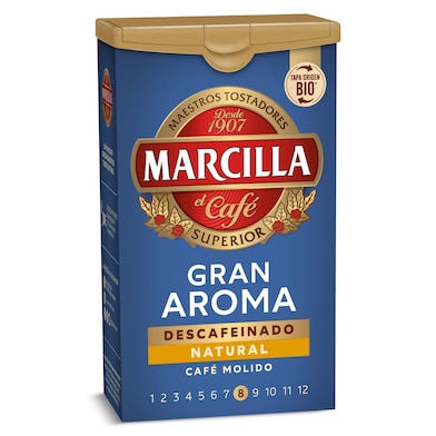 Café molido natural descafeinado gran aroma Marcilla 200 g-0