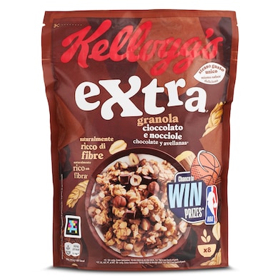 Cereales crujientes con chocolate y avellanas Kellogg's Extra 375 g-0
