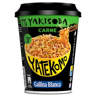 Noodles de carne yakisoba Gallina Blanca Yatekomo 93 g-0