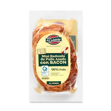 Mini redondo de pollo asado con bacon La Carloteña 250 g-0