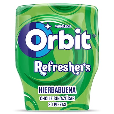 Chicles sabor hierbabuena sin azúcar refreshers Orbit 30 unidades-0