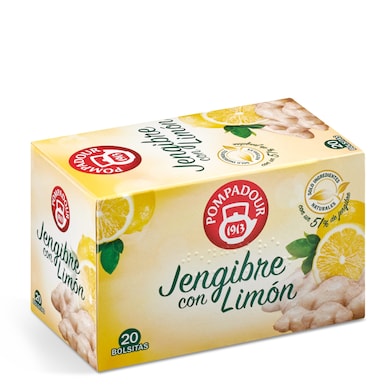 Infusión de jengibre con limón Pompadour 20 unidades-0