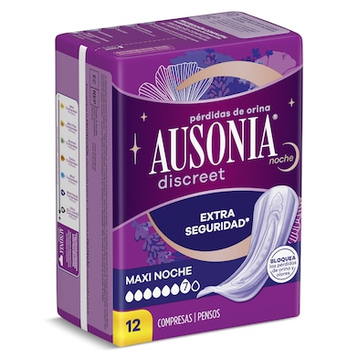 Compresas de incontinencia maxi noche Ausonia 12 unidades-0
